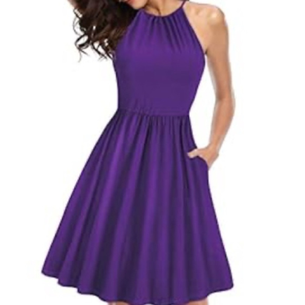 Purple Halter Dress 💜